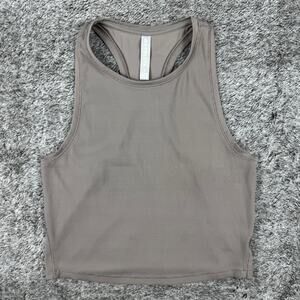 Athleta Renew Cropped Racerback Women's Small Light Brown